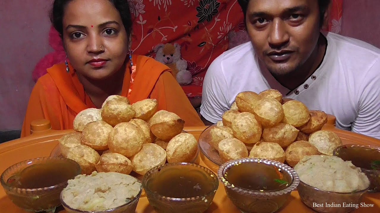 Husband Wife Panipuri/Fuchka Competition/Challenge -  Best Indian Eating Show