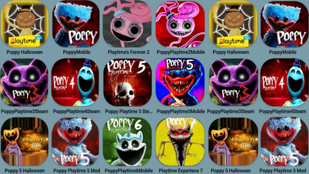 Poppy Playtime Roblox, Poppy Playtime Mobile Vs Mod Vs Steam Chapter 1, 2, 3, 4, 5, 6, 7 | Full Game