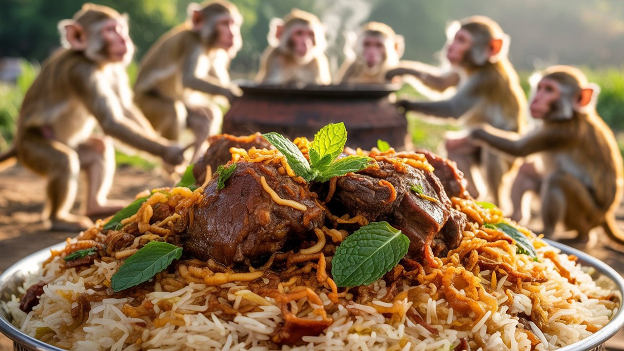 You Won't Believe What These Monkeys Cooked! 🐒🔥 Massive Jungle Feast