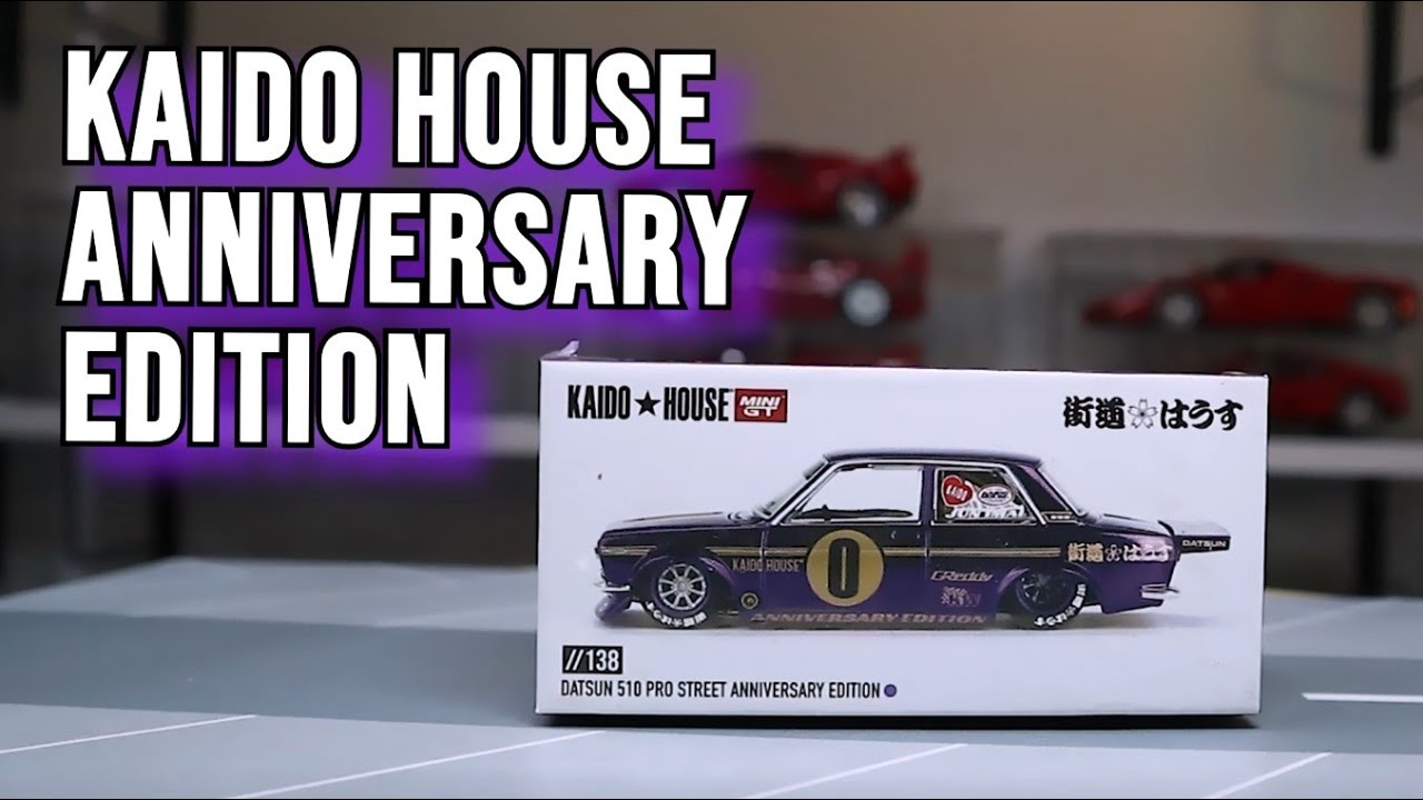 KAIDO HOUSE ANNIVERSARY EDITION, MINI GT KAIDO HOUSE DATSUN 510 PRO STREET PURPLE CHROME