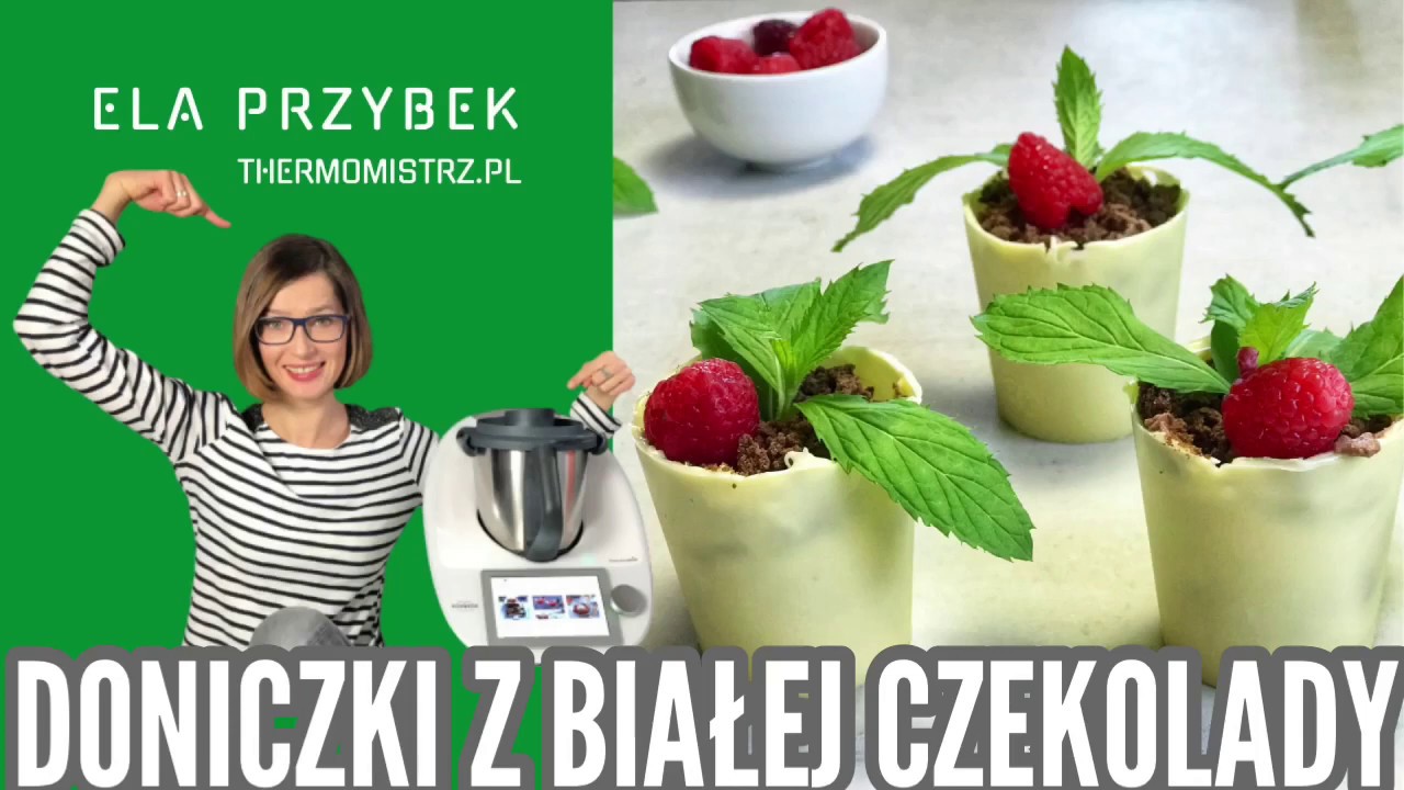 Czekoladowe doniczki - białe Przepis na Thermomix