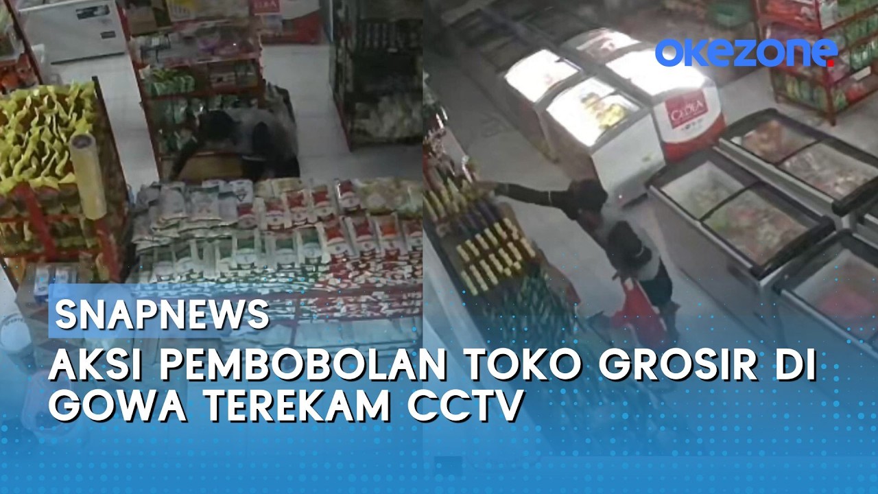 Aksi Pembobolan Toko Grosir di Gowa Terekam CCTV