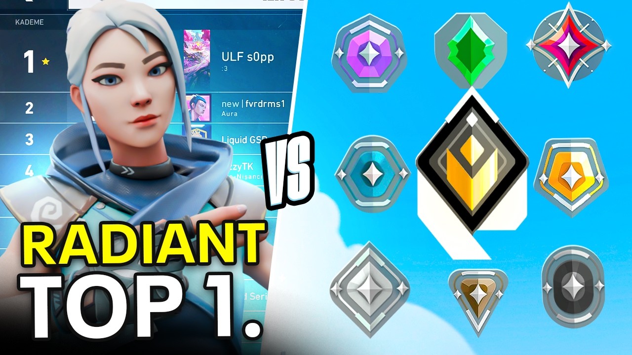 AVRUPA ŞAMPİYONU RADİANT TOP 1 vs HER RANKTAN BİR OYUNCU! Valorant