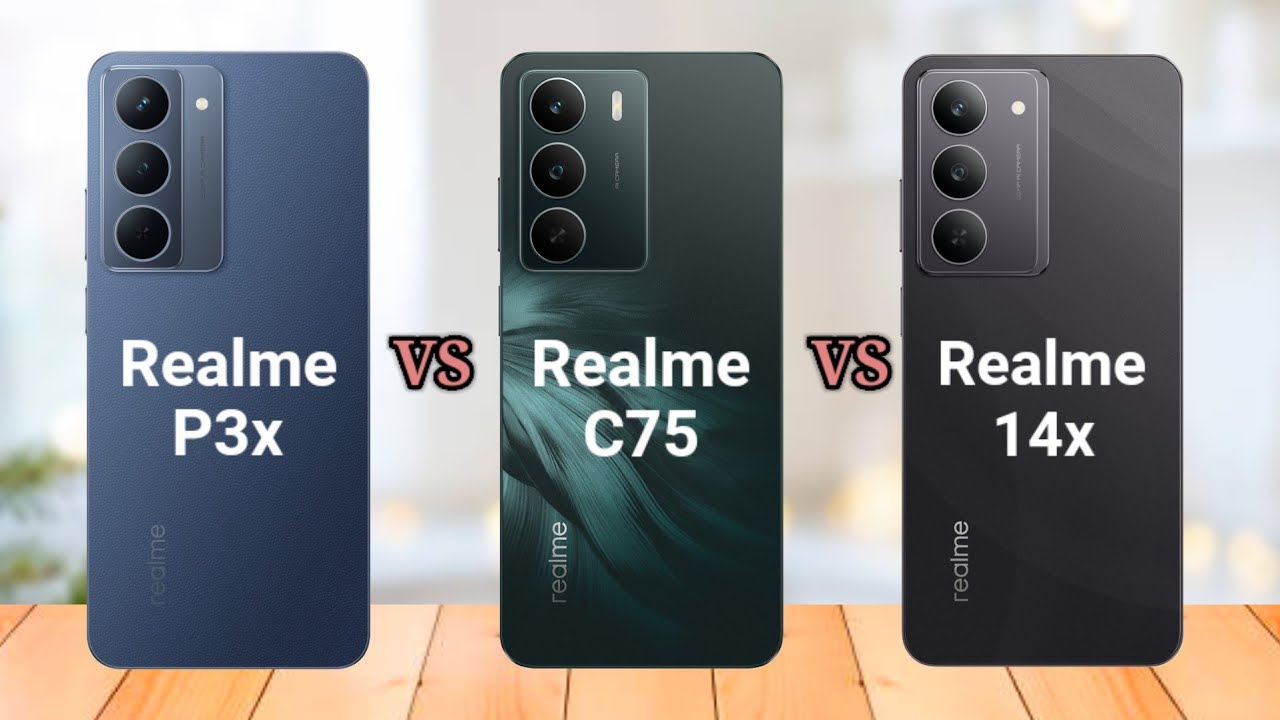 Realme P3x vs Realme C75 vs Realme 14x