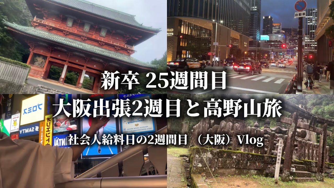 【新卒】25卒 社会人25週間目 大阪出張2週目と振替休日で高野山巡り