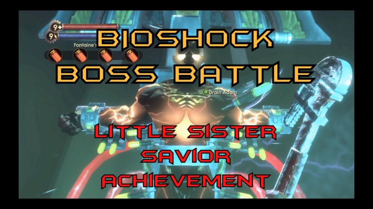 Bioshock Atlas/Fontaine Final Mission Boss Battle/Ending (Little Sister Savior Achievement)