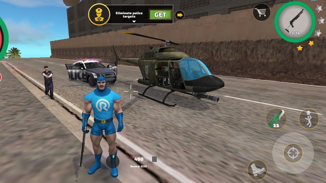 Rope Hero game New Helicopter ride #tending #subscribe 