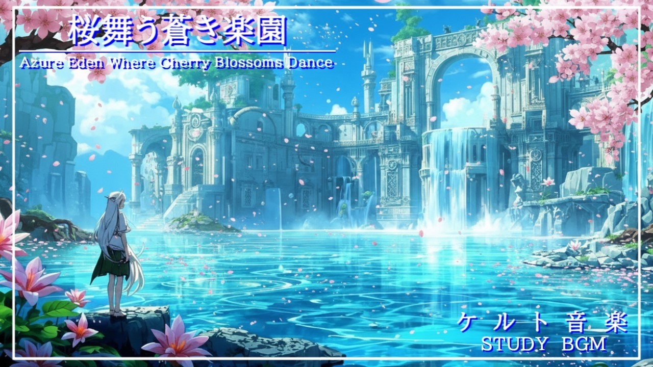 【Celtic Music】桜舞う蒼き楽園 - Azure Eden Where Cherry Blossoms Dance【勉強用】