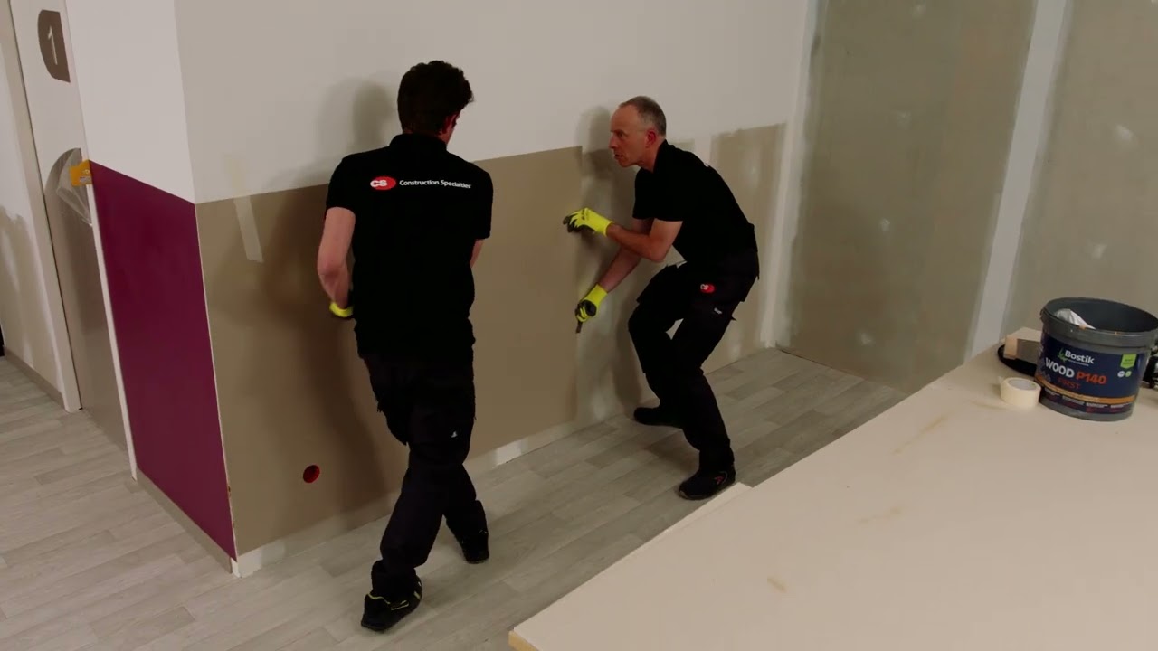09 - Tutoriel Acrovyn | Pose de plaques Acrovyn® en soubassement mural