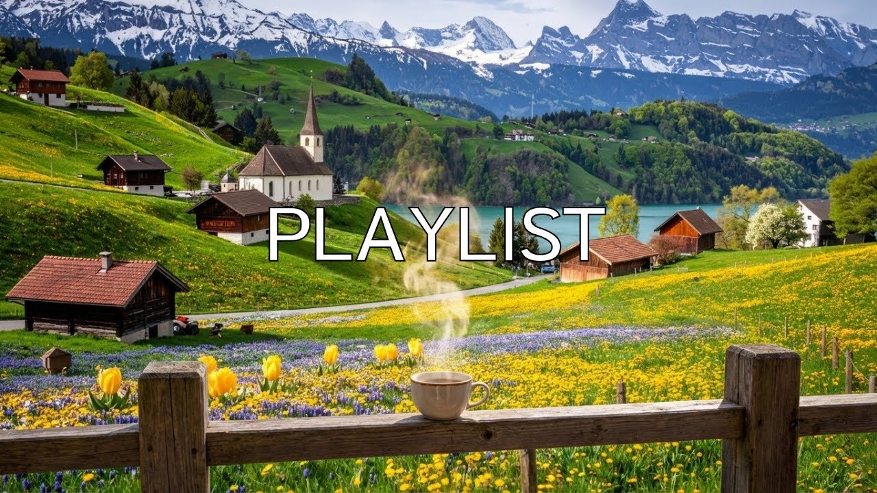 Morning Coffee in the Alps ☕ Gentle Café Piano | Relaxing Forest Music for Calm & Focus