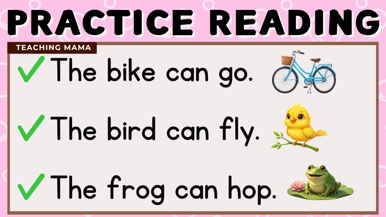 LET&rsquo;S READ! | THIS, IS, A, THE, CAN, | SIMPLE SENTENCES READING PRACTICE FOR GRADE 1 | TEACHING MAMA