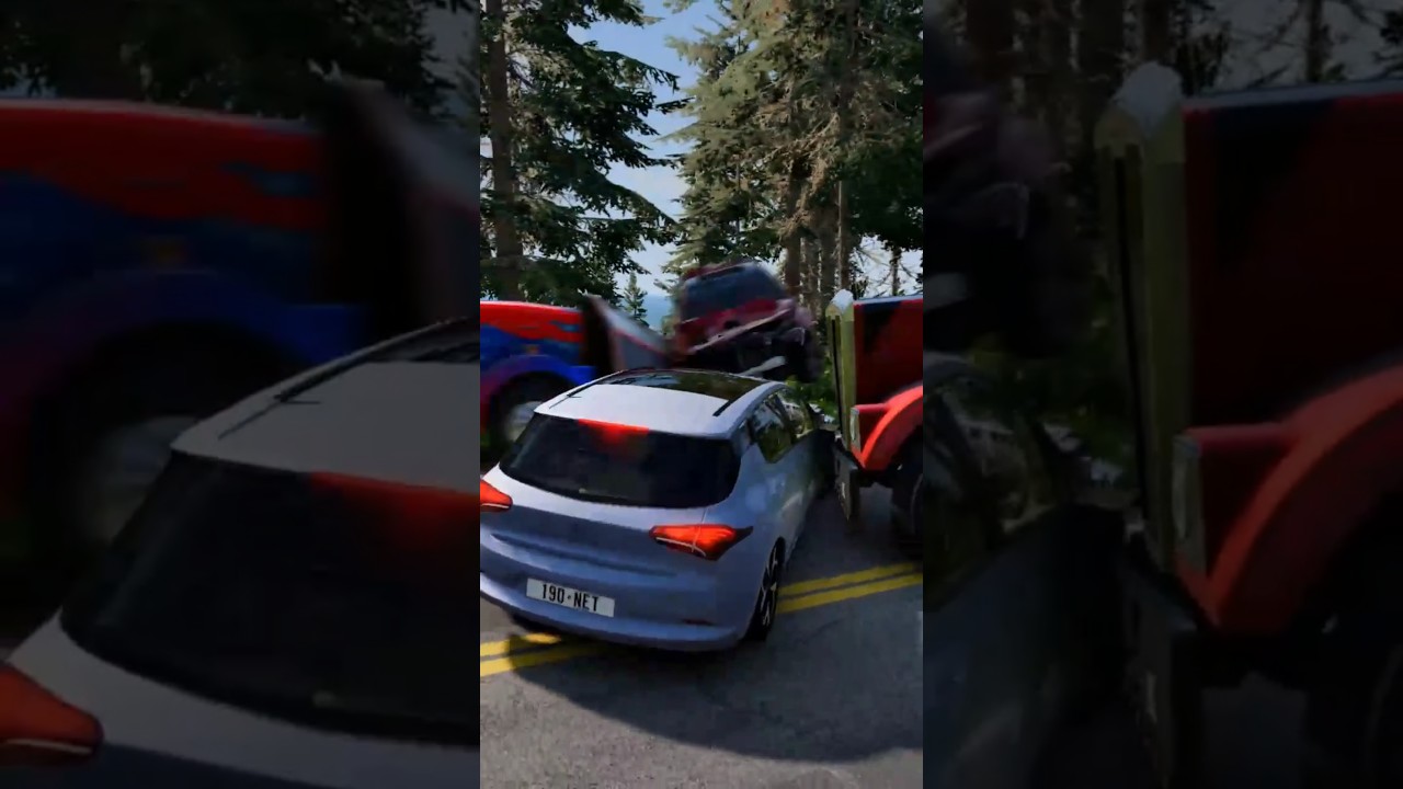 car crash #beamngdrive #beamng #car #blue #crash #driver #vehicles #red #black #truck #offroad #test