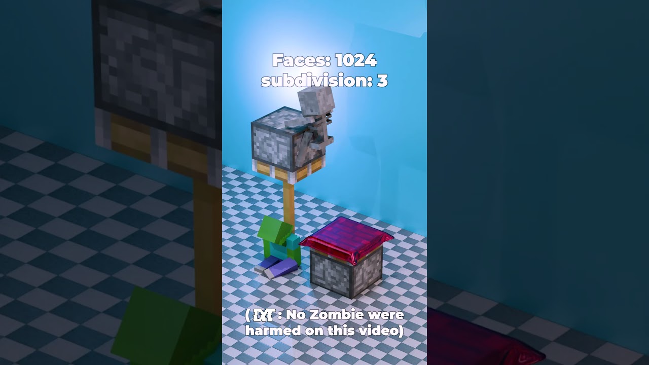 Blender: Minecraft Cloth Simulation 🧵🔥✨‼️