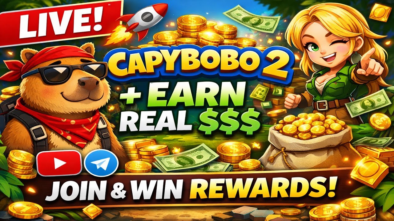 🚀 LIVE: Playing CapyBobo 2 + REAL Rewards 💰 Join & Earn With Me!