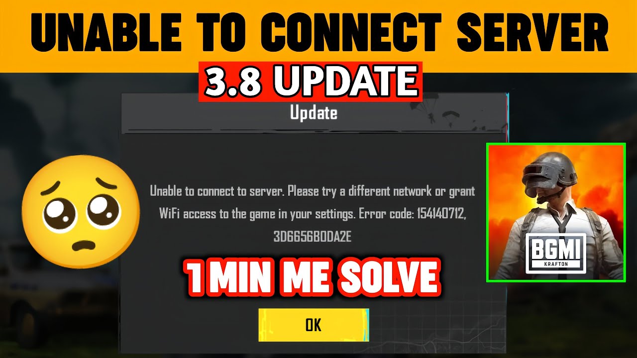 Unable to connect to server. Please try a different network or grant WiFi access to the game Solve