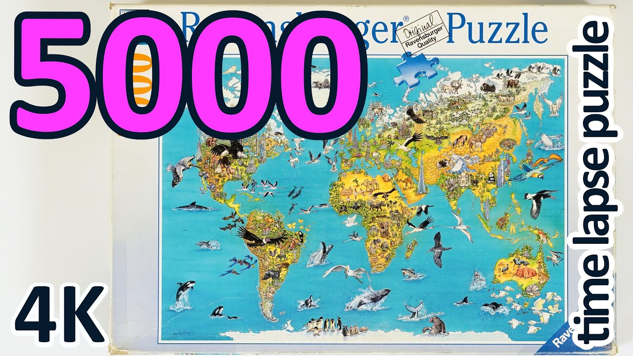 Puzzle time lapse - 5000 Ravensburger - Fascination Earth (4K)