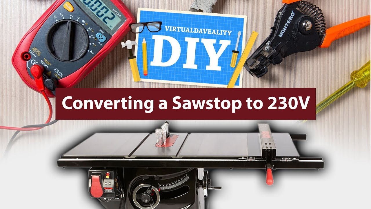 Convert Sawstop to PCS175 1.75 hp to 230V 240V Table Saw - PCS-WA-025 - how to upgrade