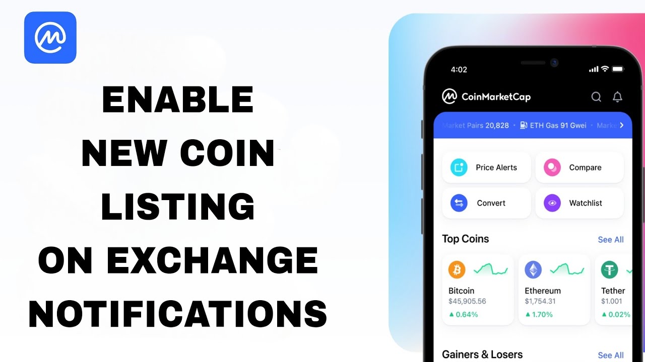How To Enable New Coin Listing On Exchange Notifications On CoinMarketCap App