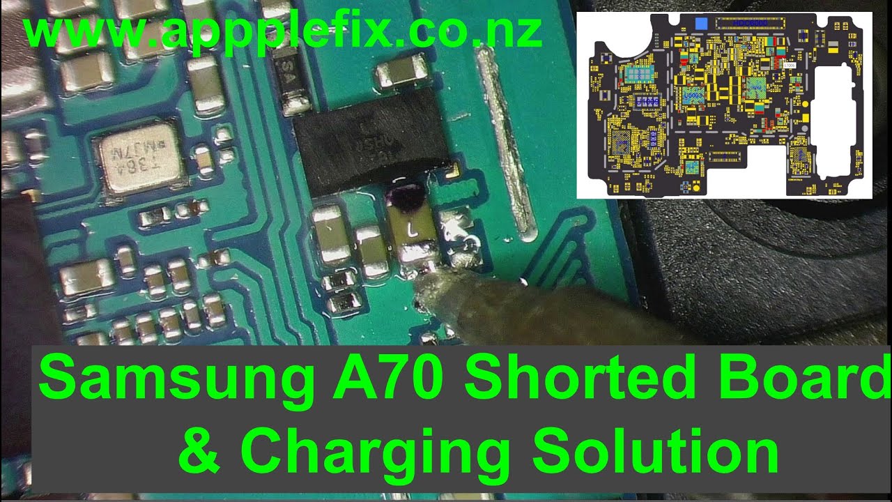 Samsung a70 не включается из-за короткого замыкания на плате и не заряжается | Ремонт Samsung в Г...
