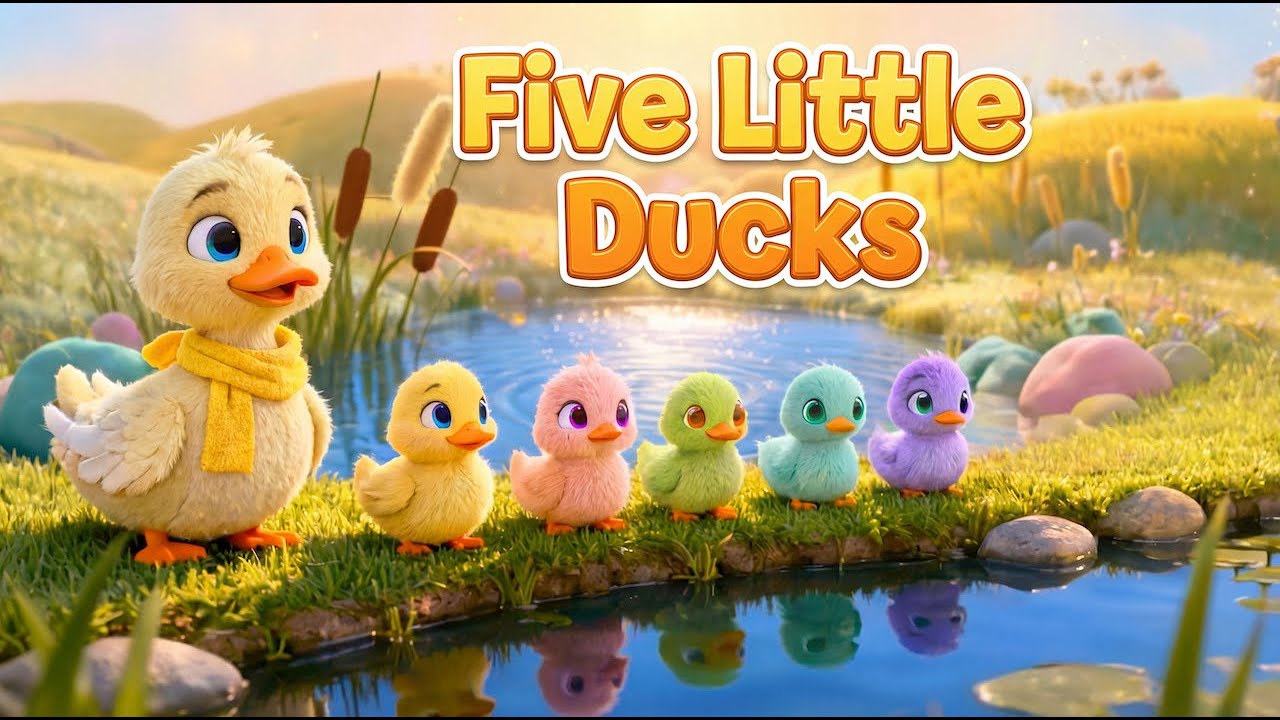 🦆 Five Little Ducks | Classic Kids Song & Nursery Rhyme | Tune Town 🎵