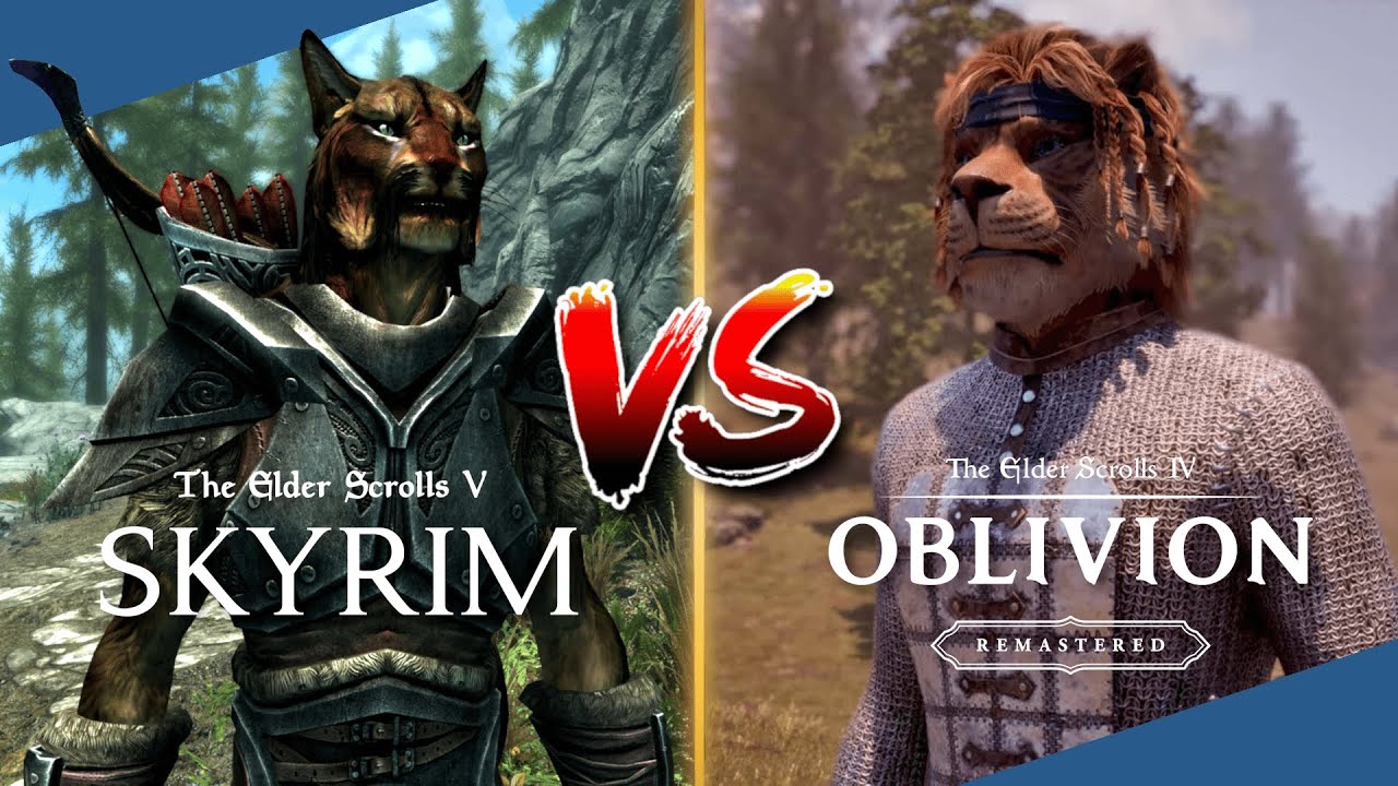 Skyrim vs Oblivion Remastered - Graphics and Gameplay Comparison