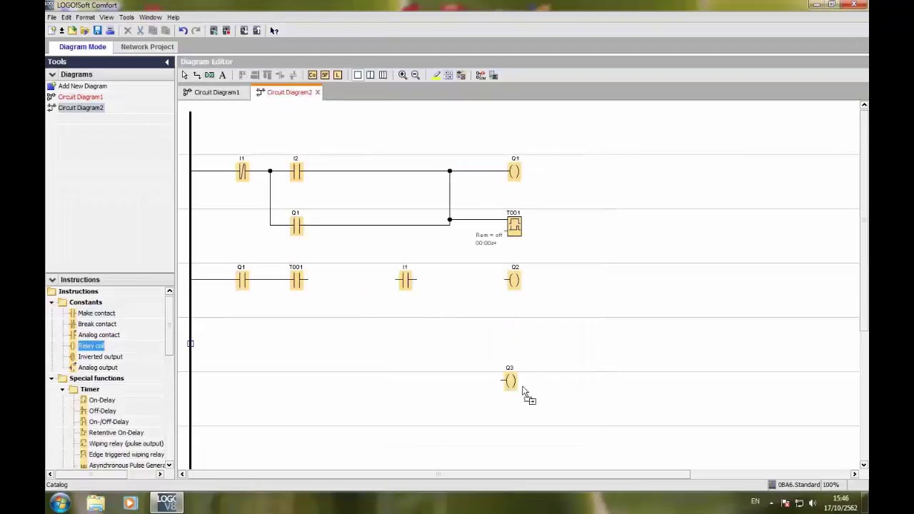 สาธิตการควบคุมมอเตอร์(สตาร์เดลต้า) ด้วย Logo siemens
