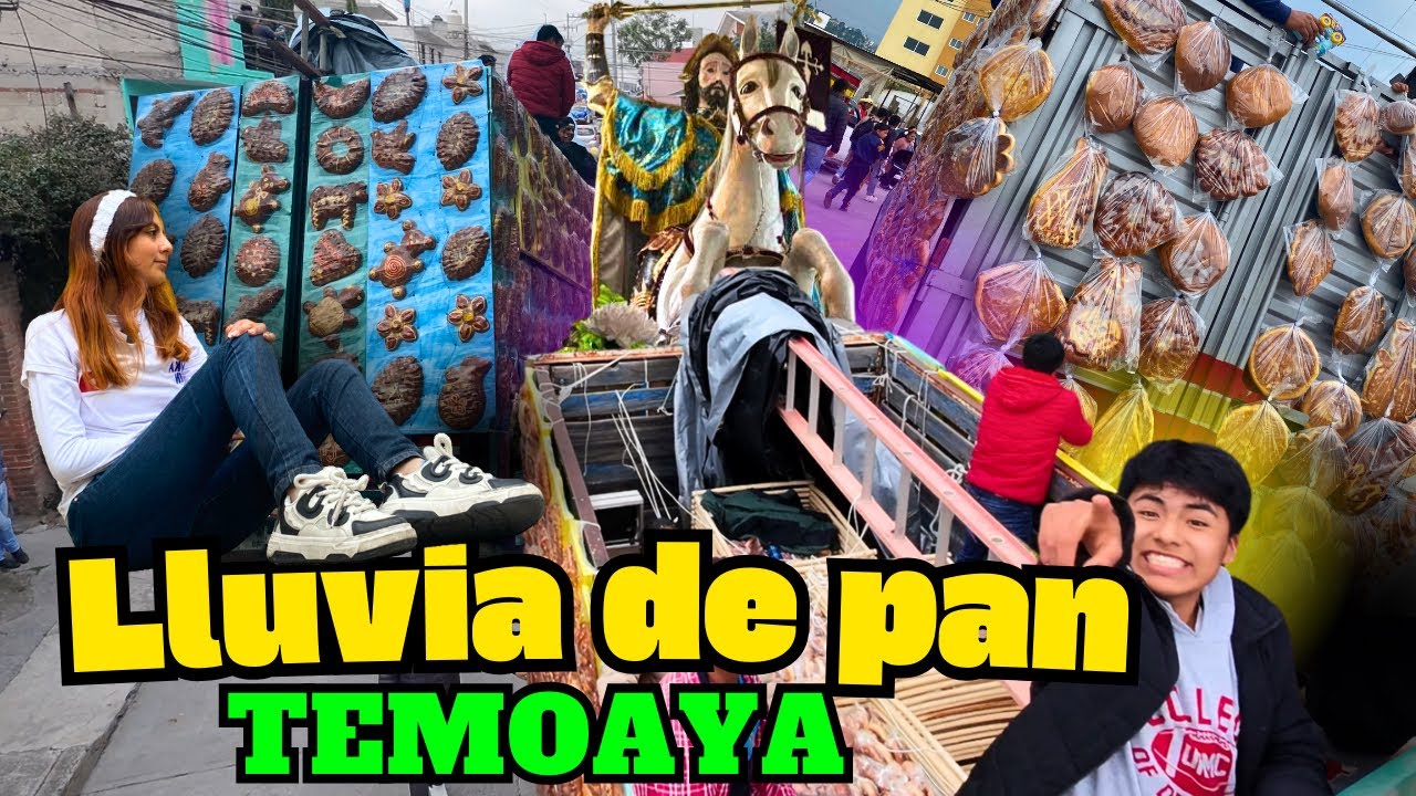Tradicional lluvia de pan en Temoaya Estado de Mexico |Moka Men|
