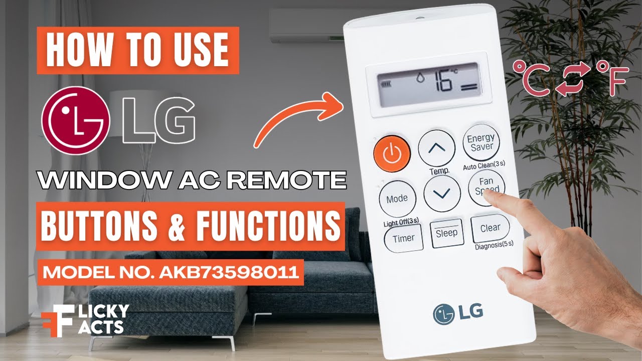 How to Use: LG Window AC Remote Buttons & Functions | Model No. AKB73598011 | Heat Pump Remote Guide