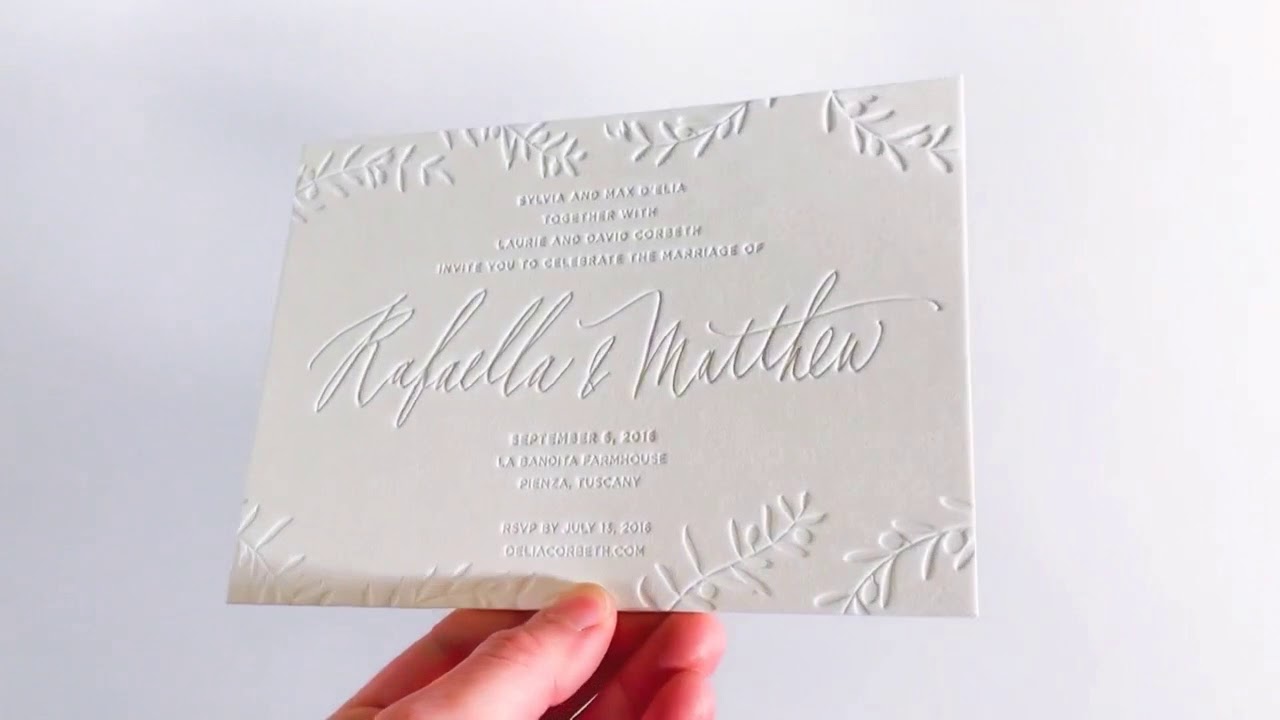 letterpress wedding invitation &ndash; beauty in the details