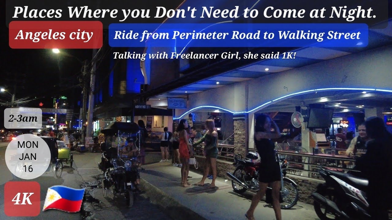 Angeles city Places Where you Don't Need to Come at Night.Ride from Perimeter Road to Walking Street