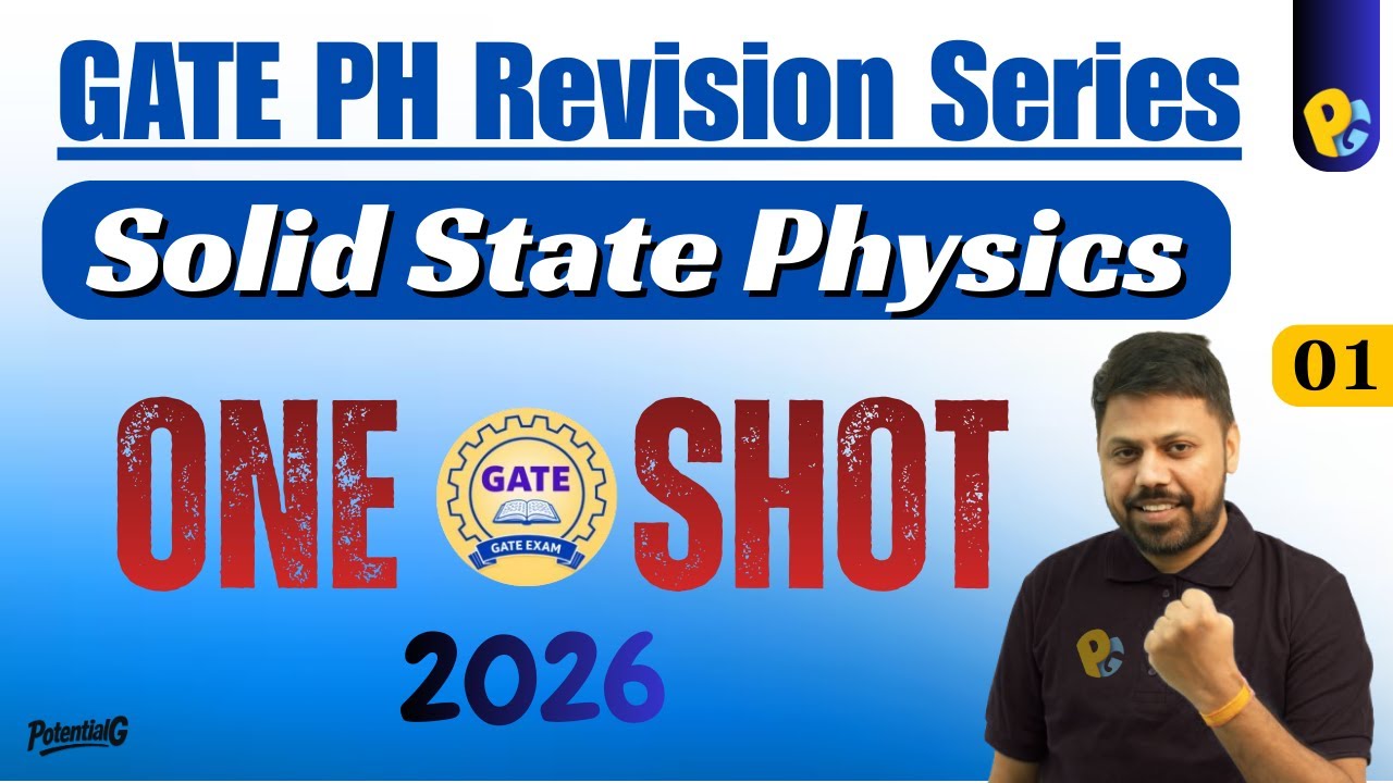 GATE Physics 2026 One Shot | Solid State Physics Full Syllabus | POTENTIALG | Lalit Sir