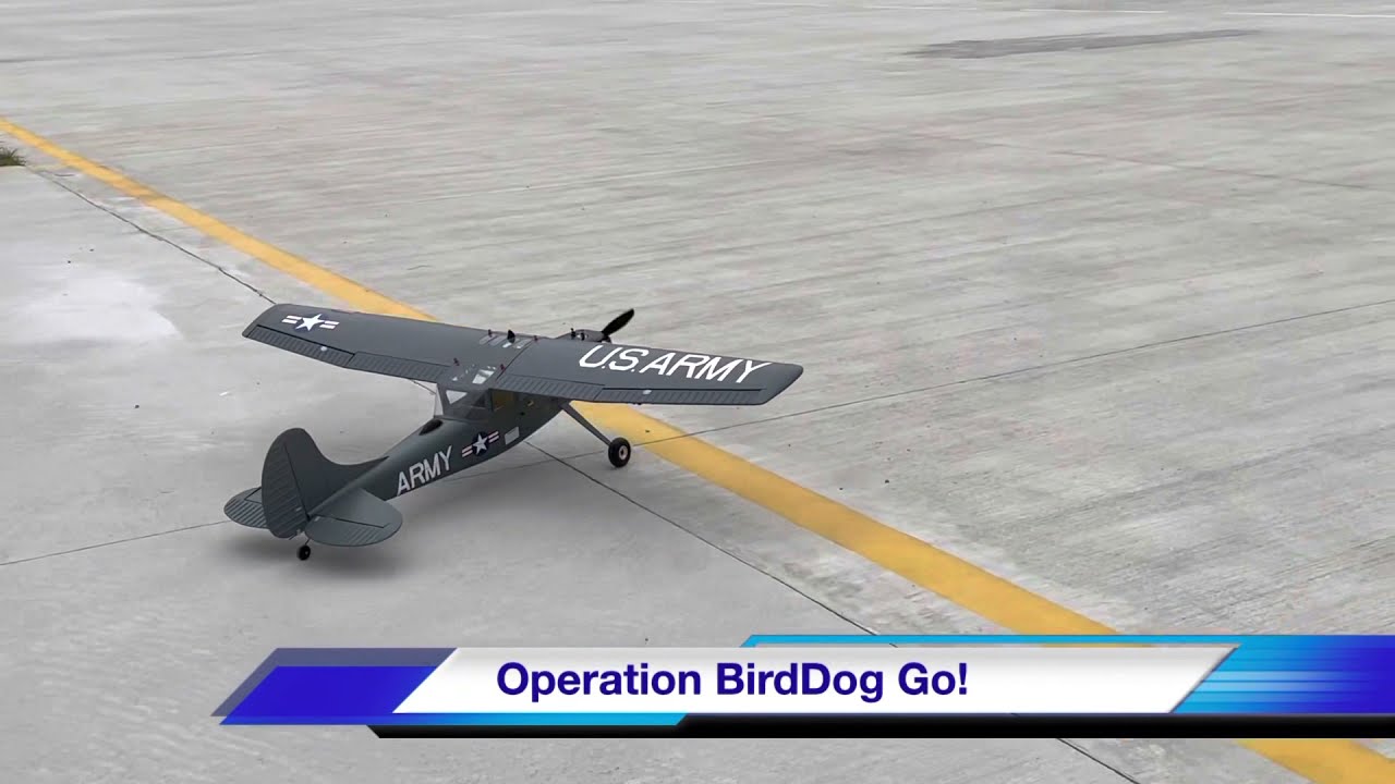 Maiden Flight of RC Plane L-19 Bird Dog