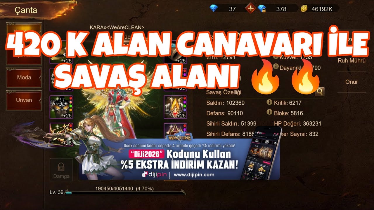 Wartune Ultra -39 KARAx SAVAŞ ALANI YOK BÖYLE DAMAGELER 🔥🔥🔥🔥🚀🚀🚀 