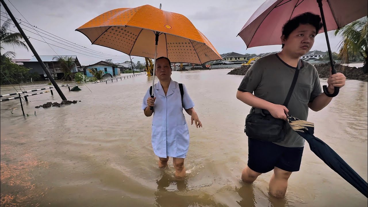 HARI HUJAN LEBAT TURUN TAK BERHENTI, KAMI BERGEGAS BALIK KE RUMAH KERANA BANJIR