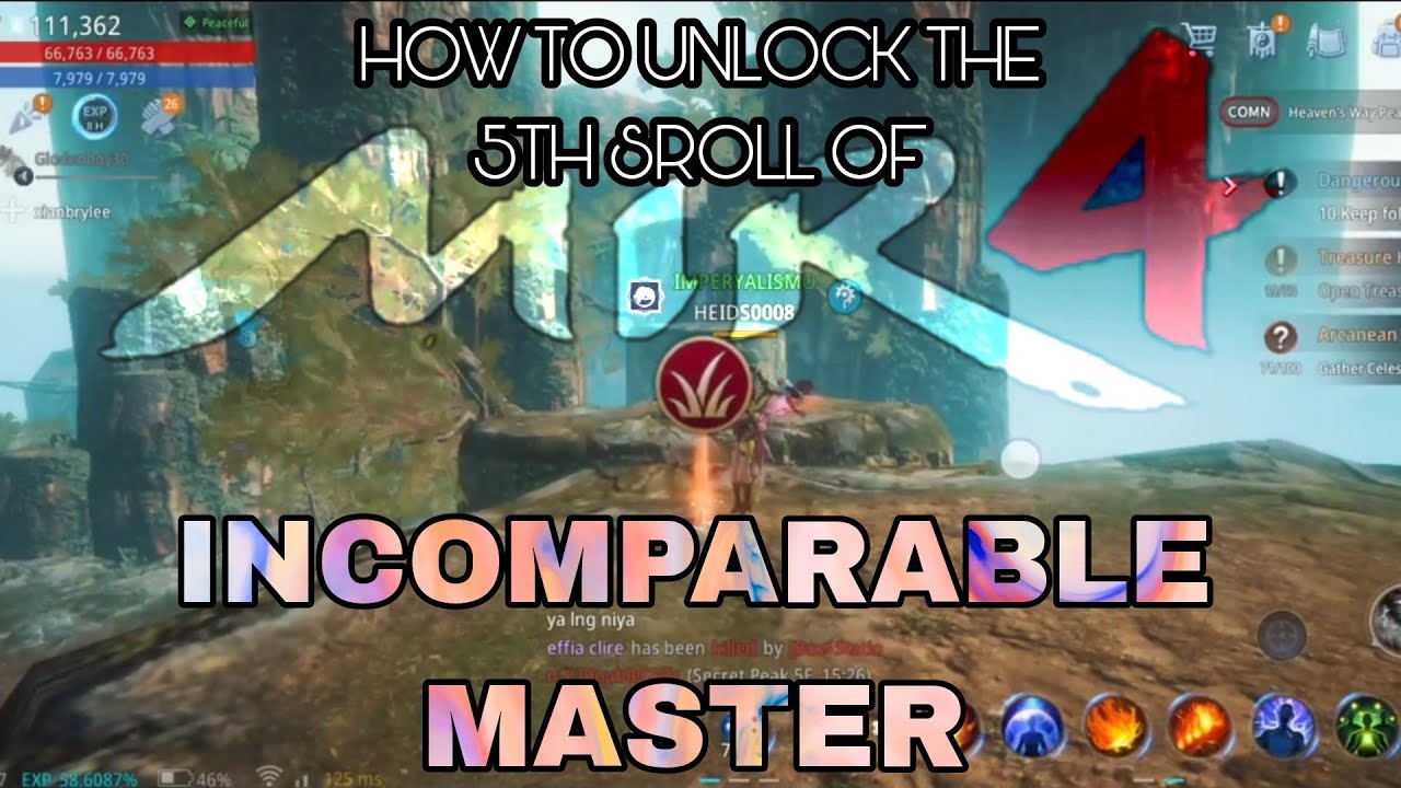 MIR4 HOW TO UNLOCK THE 5TH SCROLL OF INCOMPARABLE MASTER/ ARCADEAN REMEDY