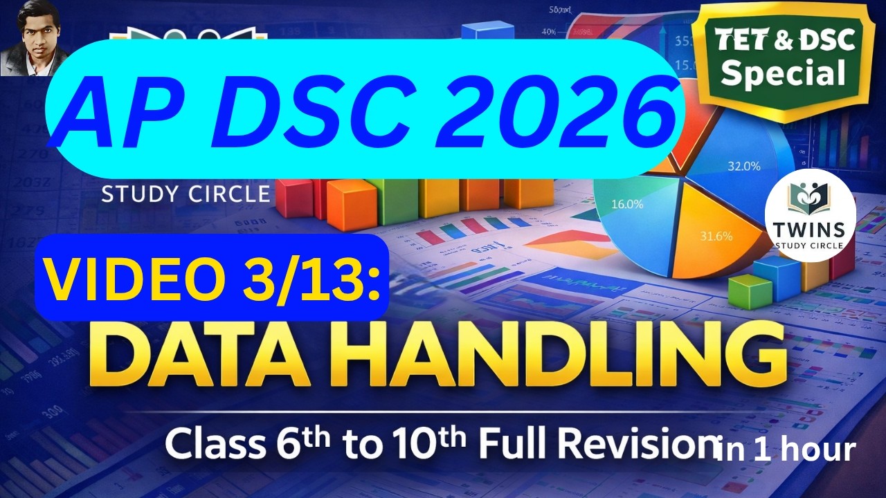 Video 3/13: Data Handling & Statistics Full Revision | Class 6-10 Maths | Twins study circle |ap dsc