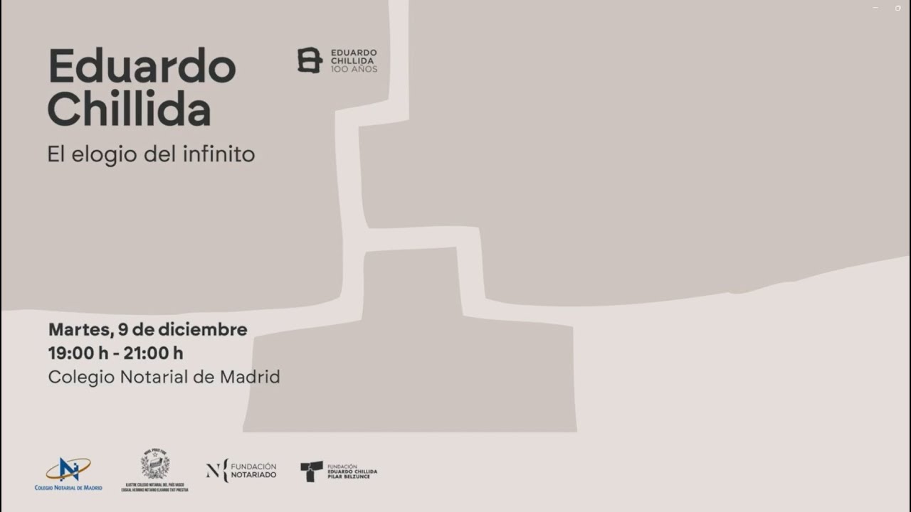 Presentación de la Exposición “Chillida. El elogio del infinito”