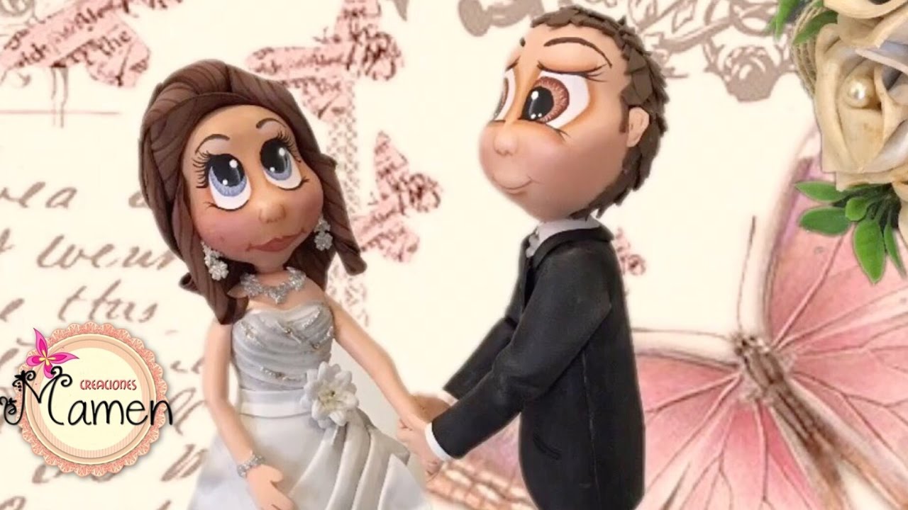4 Parte Como hacer una pareja de novios hecho con gomaeva- Foamy Creaciones Mamen