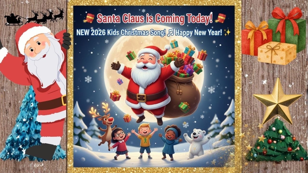 Santa Claus is Coming Today! 🎅 New Christmas Song for Kids 2026 🎁 Happy New Year Day ❄️🎶 Kids Music🎅