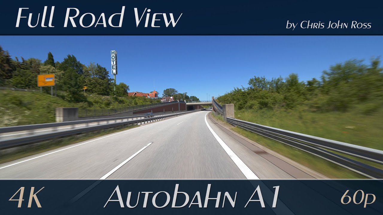 Autobahn (A1), Germany: Rastplatz Damlos - Oldenburg i.H. - Gremersdorf - Heiligenhafen-Mitte - 4K