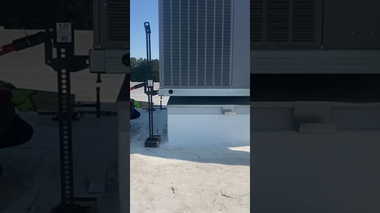 Easy way to lift up a rooftop AC unit!