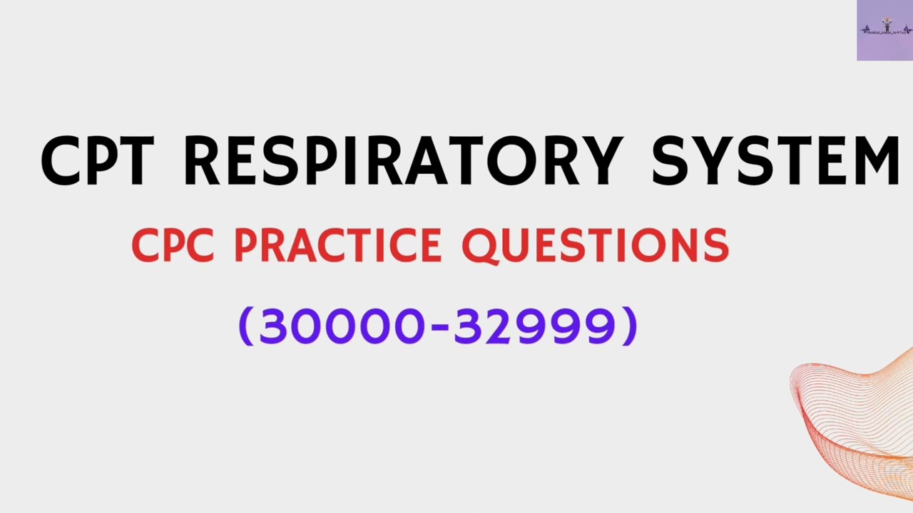 CPT RESPIRATORY SYSTEM|CPC PRACTICE QUESTIONS|PART-1|MEDICAL CODING AND BILLING