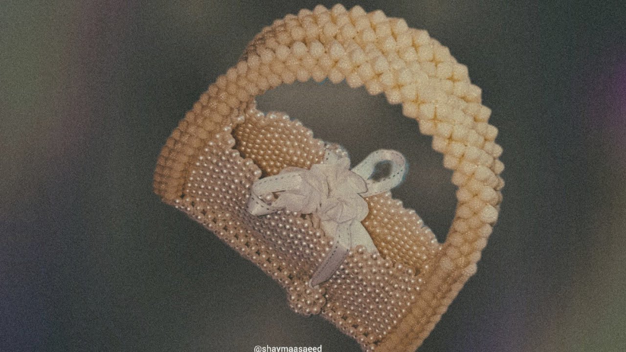 طريقة عمل شنطة من الخرز 👜 beaded bag tutorial @shaymaasaeed