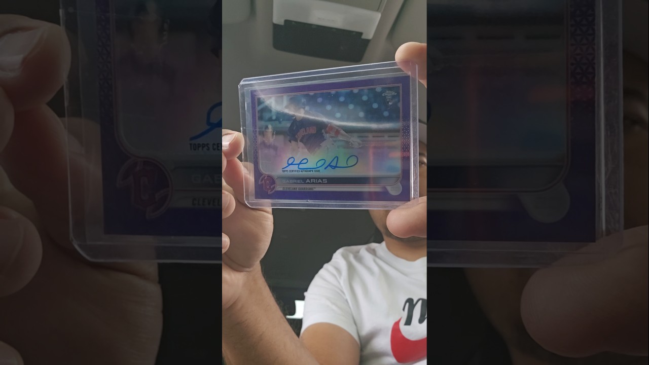 2022 Gabriel Arias Autograph! Purple Refractor /250 ebay mailday