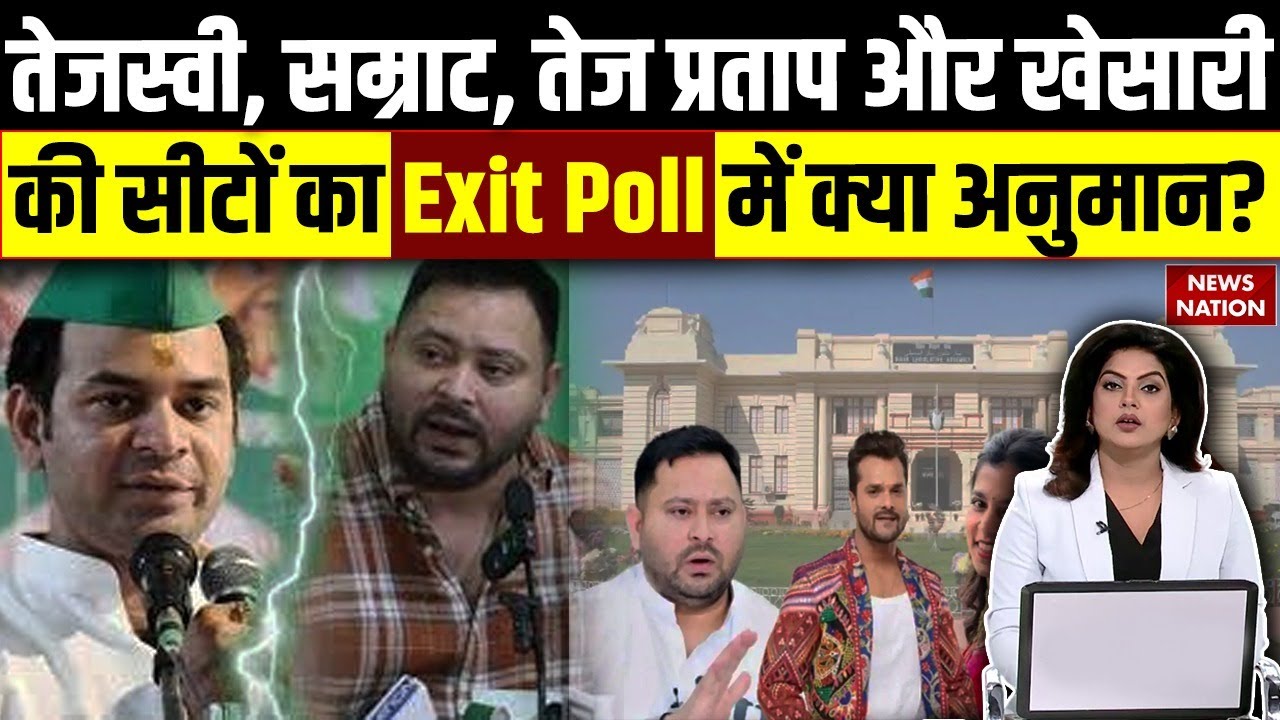 Bihar Exit Poll 2025 :Tejashwi,Nitish,Tej Pratap and Khesari की Seats का क्या अनुमान? Bihar Election