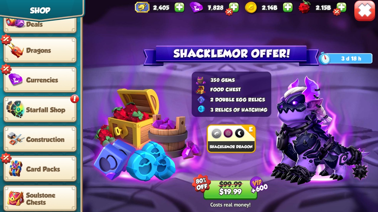 Dragon Mania Legends=SHACKLEMONR OFFER