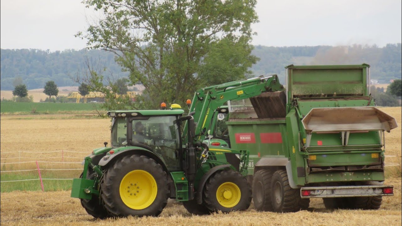 Kompost streuen 2022 / Mit John deere 6150R Bergmann TSW 4190S
