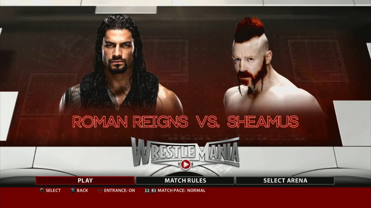 WWE 2K16 PS3 — Роман Рейнс против Шеймуса
