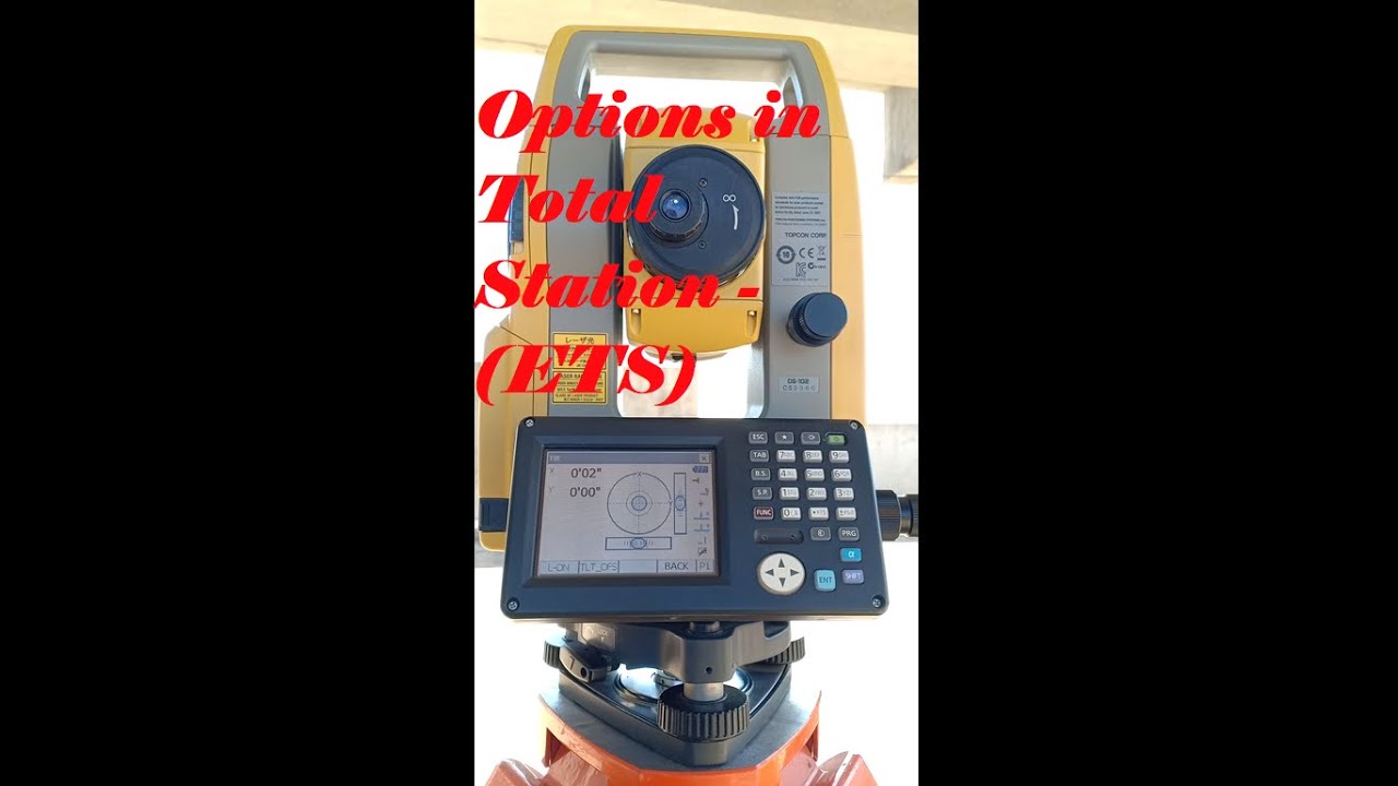 Brief Explanation on Options Available in Total Station