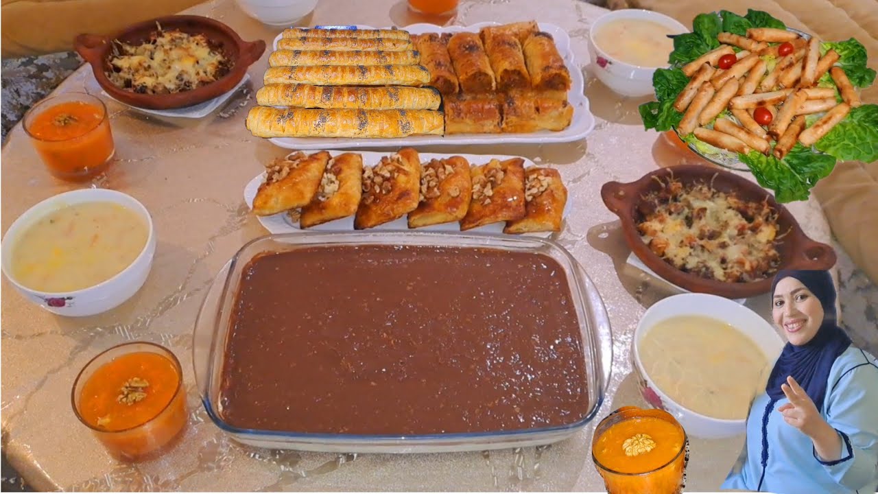 فطور رمضان🌛بعجينة وحدة وجدت المالح والحلو مملحات مقرمشين  بحشوة معلكة شوربة وتحلية يسلام
